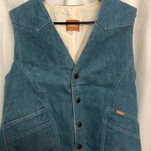 VTG Western Wear “Stunts” lined denim vest